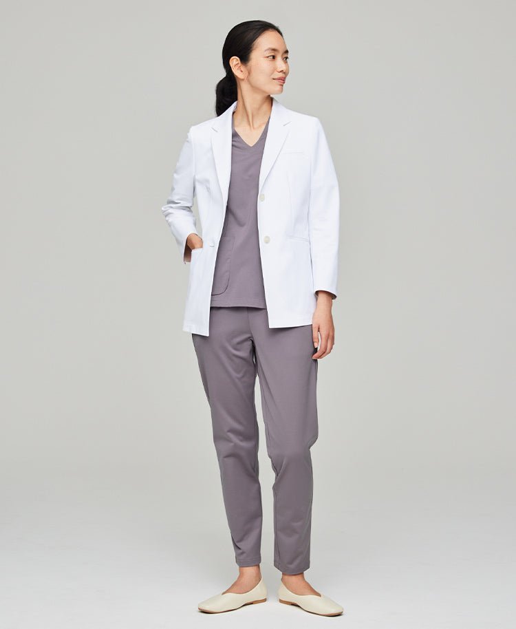 Womens lab coat:Lightweight jersey tailored jacket - jacket - Classico Global - Official Online Store