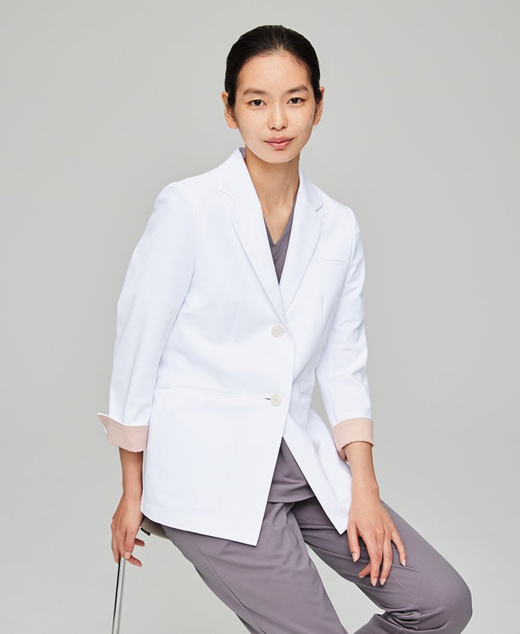 Womens lab coat:Lightweight jersey tailored jacket - jacket - Classico Global - Official Online Store