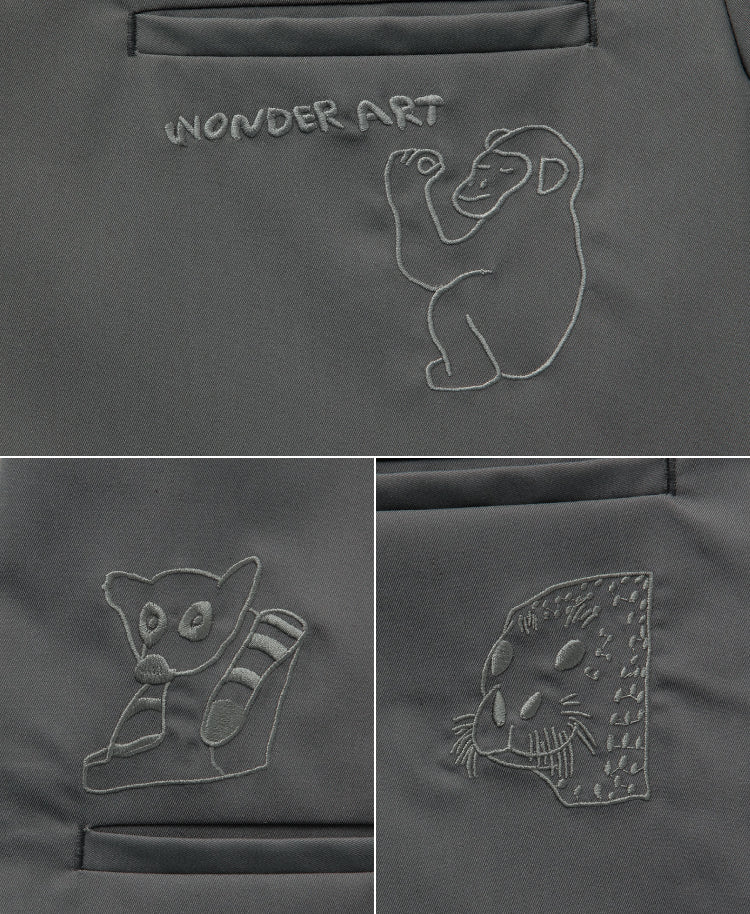 Scrub Canvas Club:WONDER ART Asahiyama Zoo scrub tops