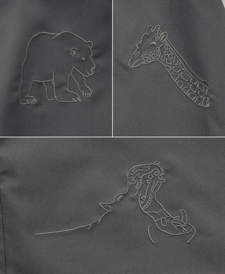 Scrub Canvas Club:WONDER ART Asahiyama Zoo scrub tops