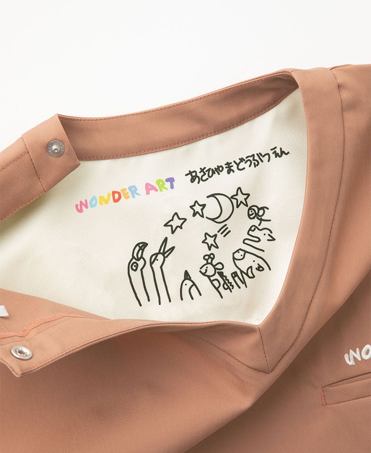 Scrub Canvas Club:WONDER ART Asahiyama Zoo scrub tops