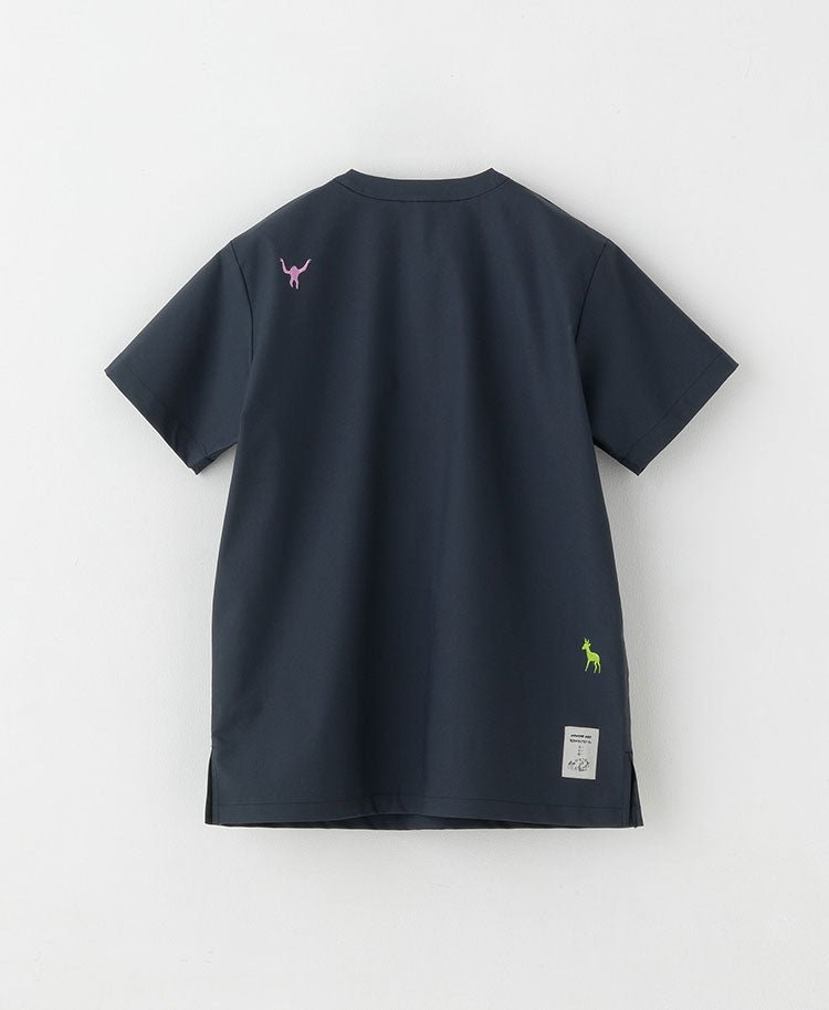 Scrub Canvas Club:WONDER ART Asahiyama Zoo scrub tops
