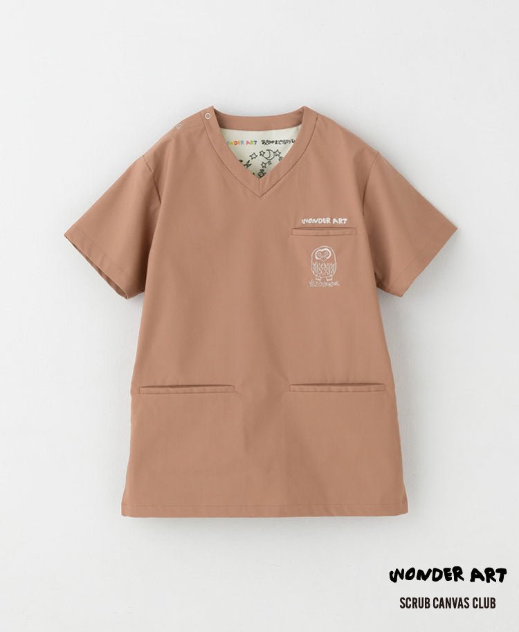 Scrub Canvas Club:WONDER ART Asahiyama Zoo scrub tops