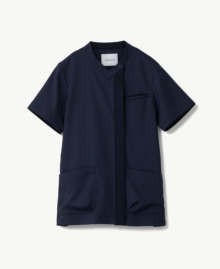 Unisex Classico nurse:Smooth touch front open scrub tops - scrub tops - Classico Global - Official Online Store