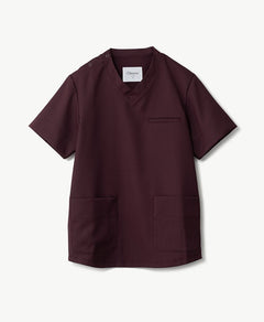 Unisex Classico nurse:Smooth touch scrub tops - scrub tops - Classico Global - Official Online Store #color_Burgundy_end