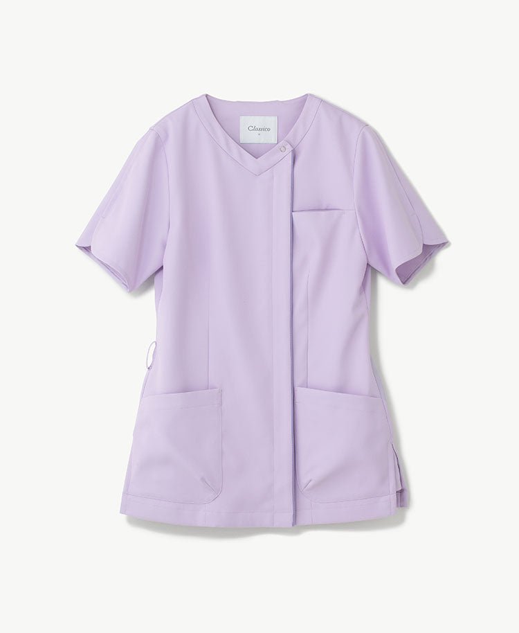 Womens Classico nurse:Smooth touch front open scrub tops - scrub tops - Classico Global - Official Online Store