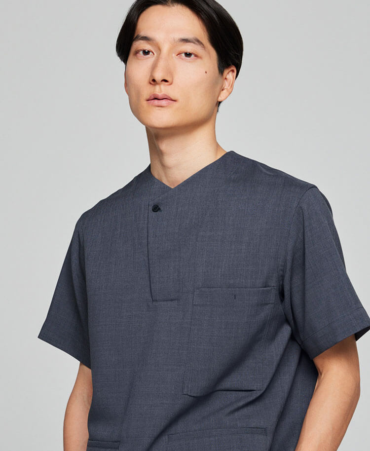 Mens:Front button scrub tops TRO - scrub tops - Classico Global - Official Online Store