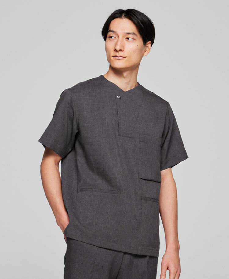 Mens:Front button scrub tops TRO - scrub tops - Classico Global - Official Online Store