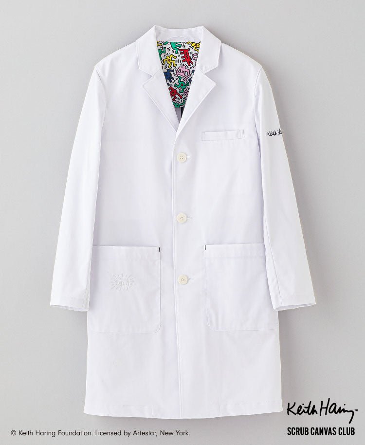 Unisex Scrub Canvas Club: Keith Haring Lab Coat