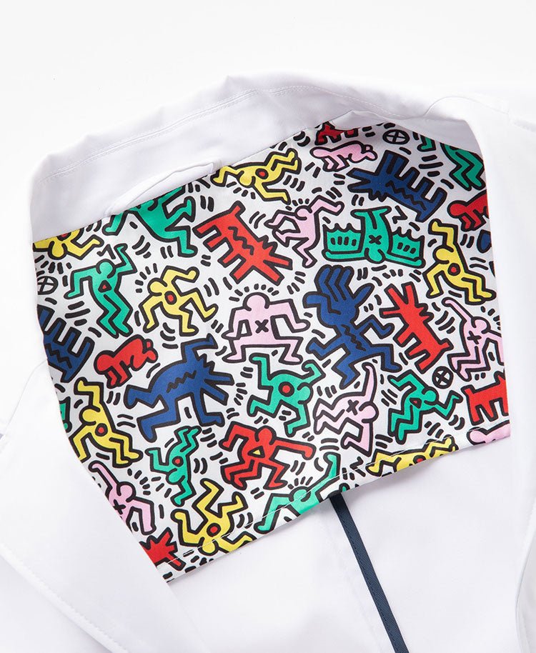 Unisex Scrub Canvas Club: Keith Haring Lab Coat
