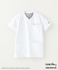 Unisex Scrub Canvas Club: Keith Haring Scrub Tops