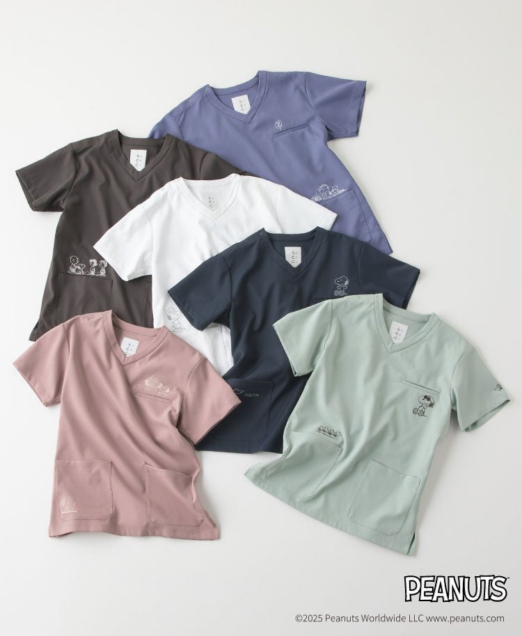 Unisex Scrub Canvas Club: Peanuts Scrub Tops