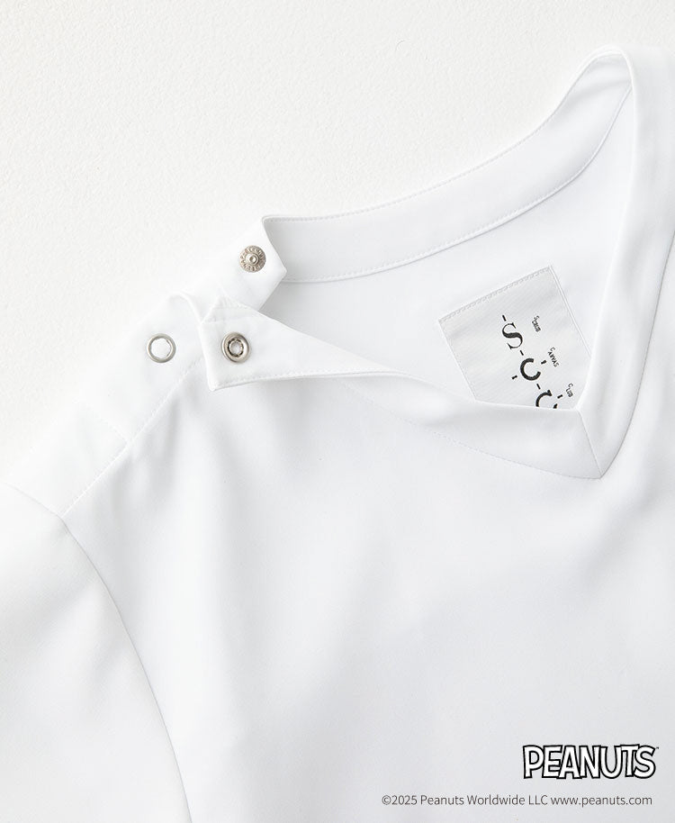 PEANUTS スクラブ トップス ホワイト Scrub Canvas Club:PEANUTSスクラブトップス(男女兼用) | おしゃれ白衣