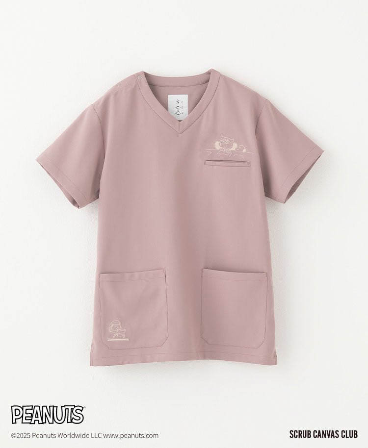 Unisex Scrub Canvas Club: Peanuts Scrub Tops