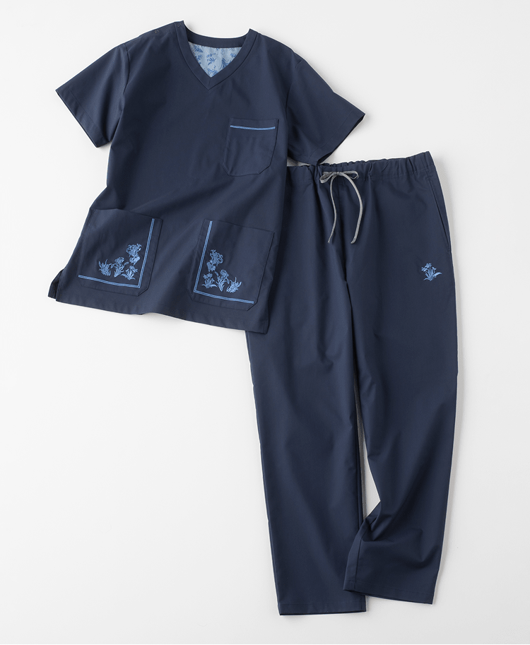 Unisex Scrub Canvas Club:KUTANI CHOEMON scrub pants