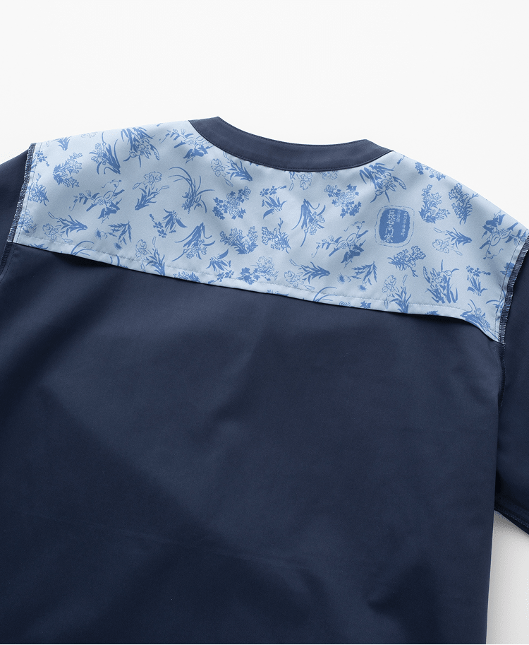 Unisex Scrub Canvas Club:KUTANI CHOEMON scrub tops
