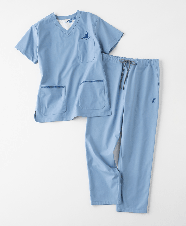 Unisex Scrub Canvas Club:KUTANI CHOEMON scrub tops