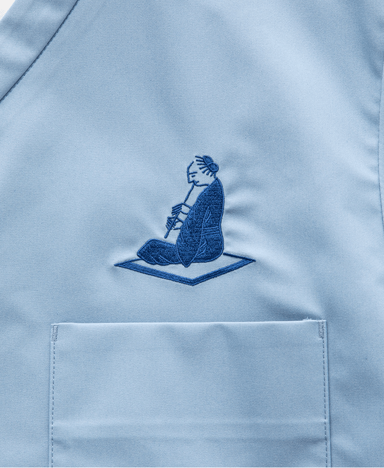 Unisex Scrub Canvas Club:KUTANI CHOEMON scrub tops
