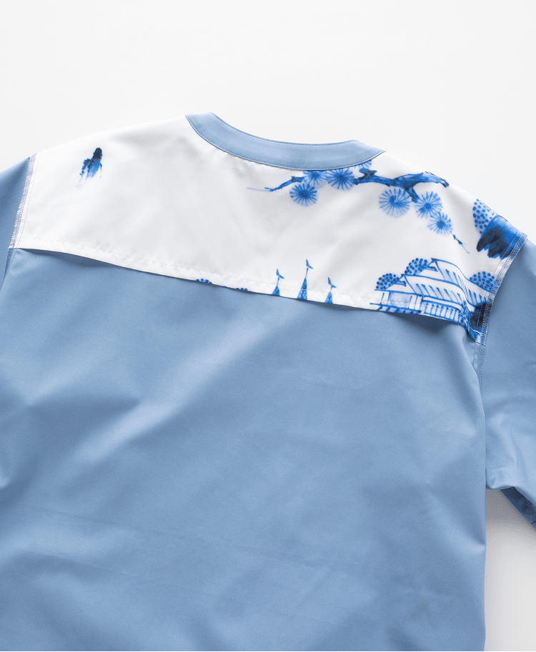 Unisex Scrub Canvas Club:KUTANI CHOEMON scrub tops