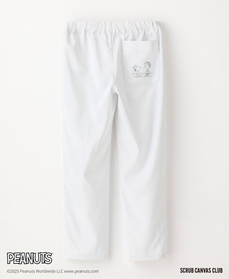 Unisex Scrub Canvas Club:PEANUTS Scrub Pants #color_Off white_end