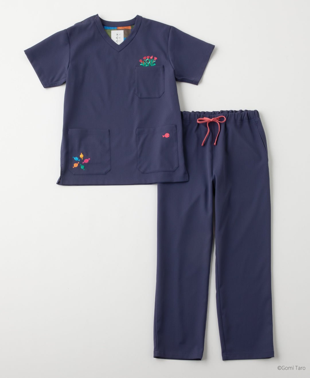 Unisex Scrub Canvas Club:The goldfish got away scrub pants