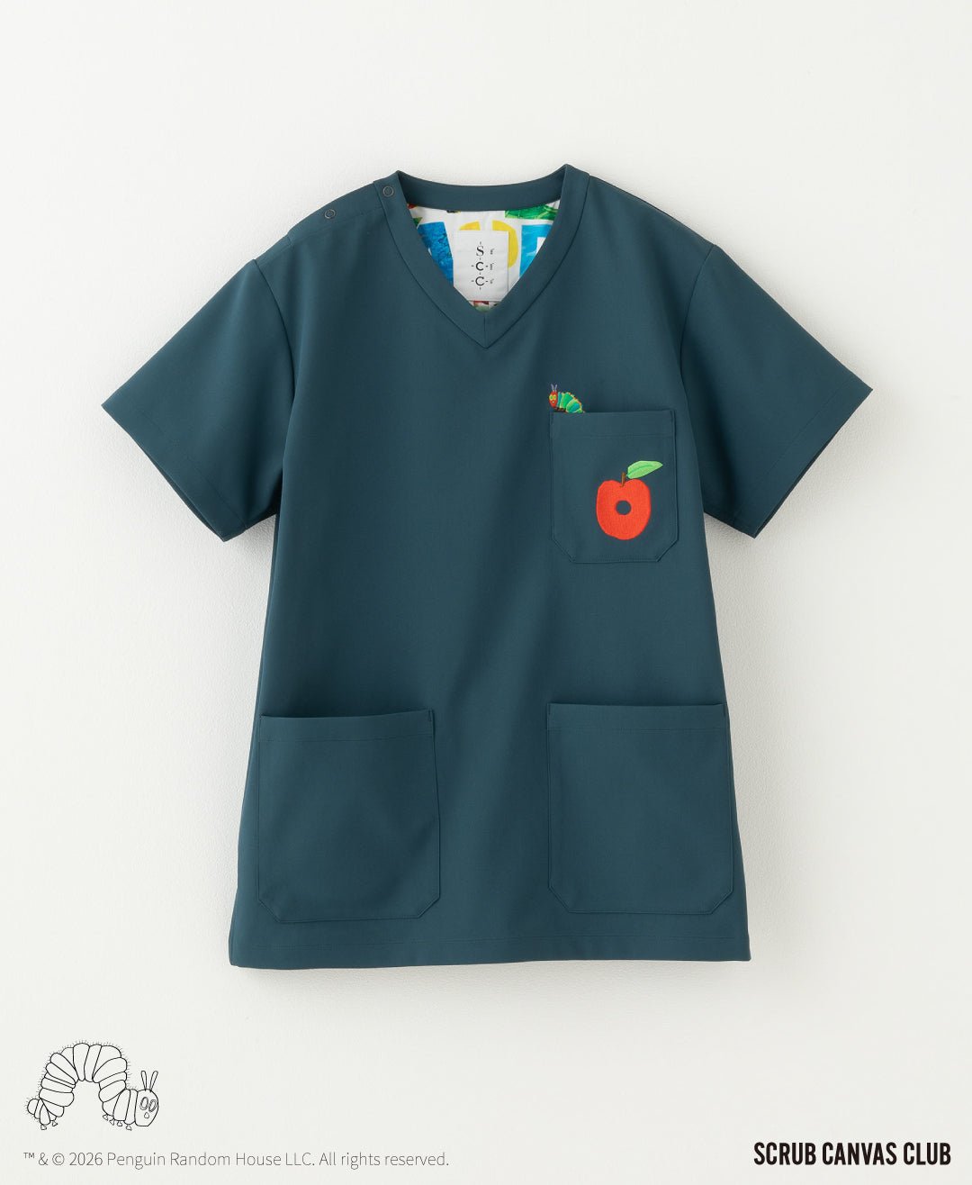 Unisex Scrub Canvas Club:Very hungry caterpillar scrub tops