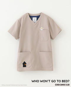 Unisex Scrub Canvas Club:WHO WON’T GO TO BED? scrub tops