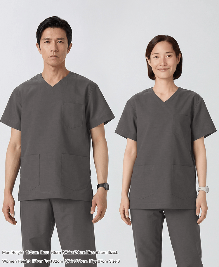 Unisex:Scrub tops AIR LINEN LIKE