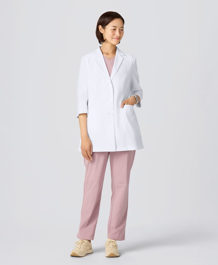 Women's Lab Coat: Lightweight Double - Vent Short Coat