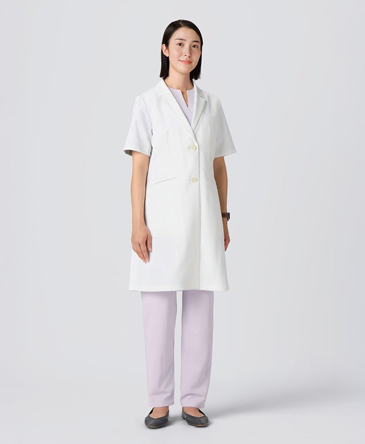Womens lab Coat:COOL TECH Breathable Half Sleeve Coat