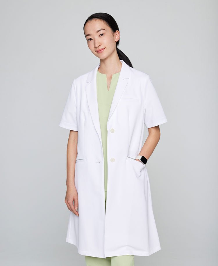 Womens lab coat:Half sleeve coat Cool tech proof