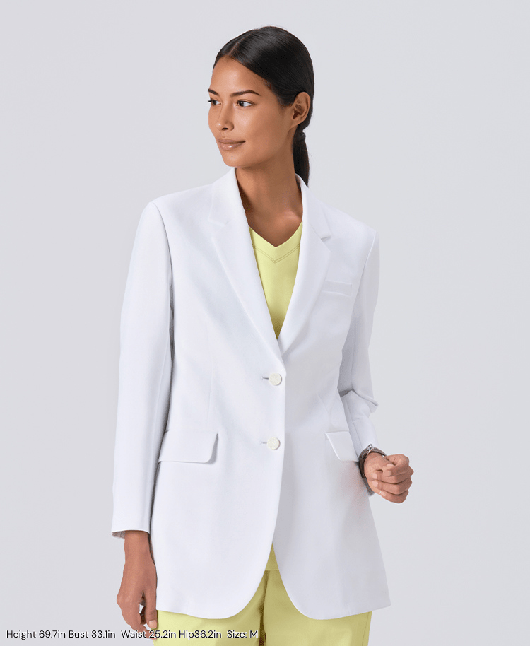 Womens Lab Coat:URBAN Streamlined Elegance Jacket (US/EU Size)