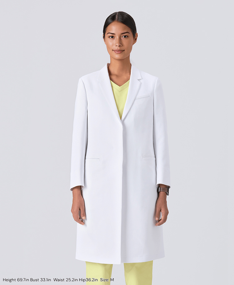 Womens Lab Coat:URBAN Streamlined Elegance Lab Coat (US/EU Size)