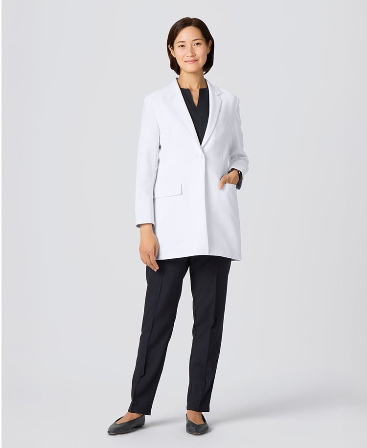 Womens lab Coat:URBAN Streamlined Elegance Short Coat