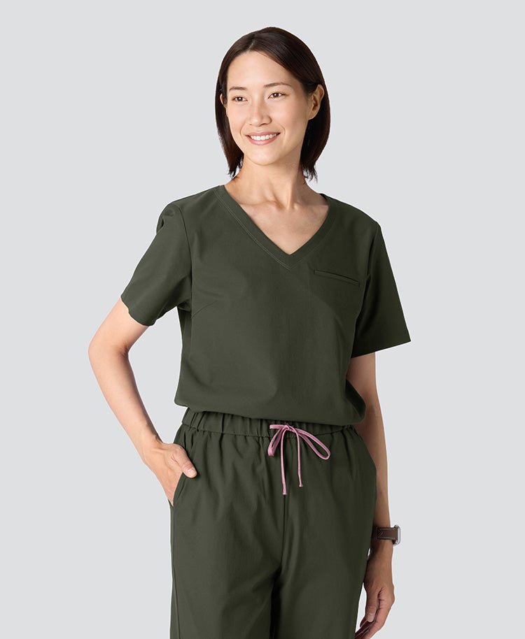 Womens: MOVE Premium Motion Pullover Scrub Tops