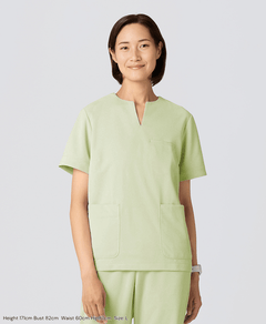 Womens:COOL TECH Breathable Scrub Tops #color_Lime_end