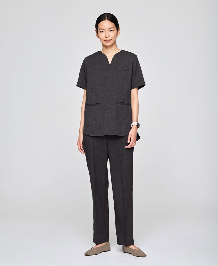 Womens:Curve neck scrub tops TRO