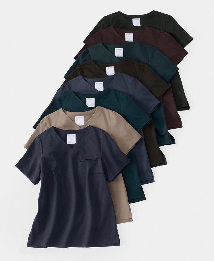 Womens:DECO Elegant Stretch Scrub Tops (US/EU Size)