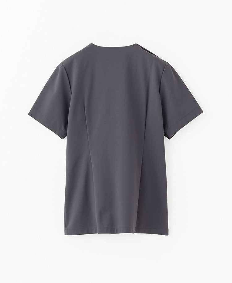 Womens:LUXE Silky Shine Scrub Tops, Bordeaux, Professional Medical Scrubs from Japan Womens:LUXE Silky Shine Scrub Tops, Bordeaux, Professional Medical Scrubs from Japan