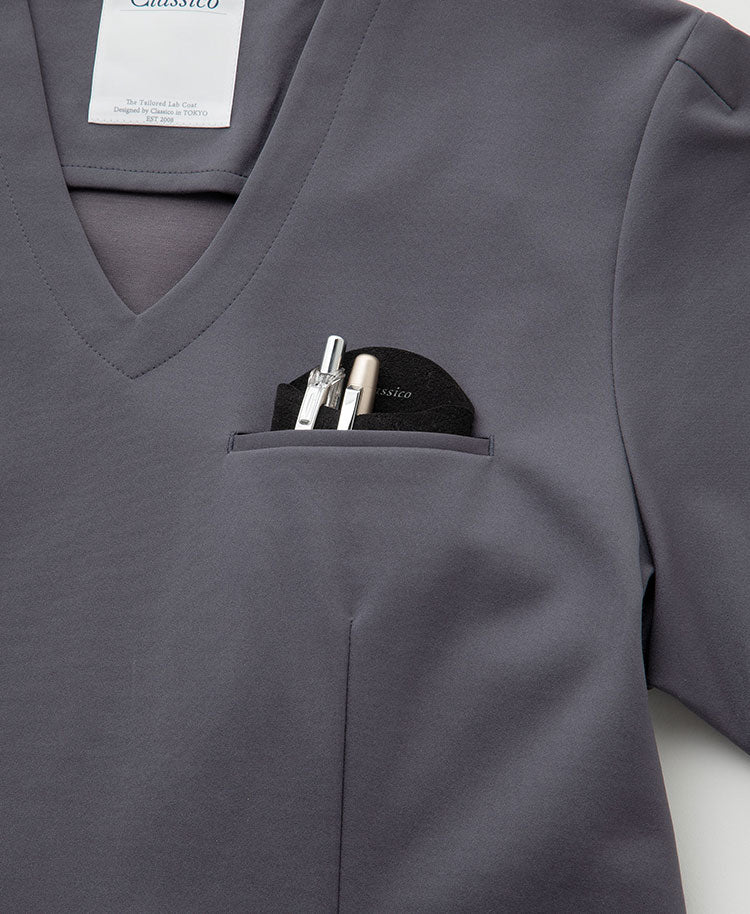 Womens:LUXE Silky Shine Scrub Tops