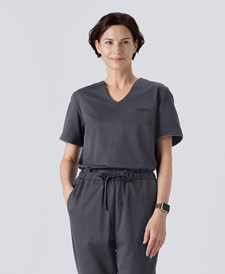 Womens:LUXE Silky Shine Scrub Tops (US/EU Size)