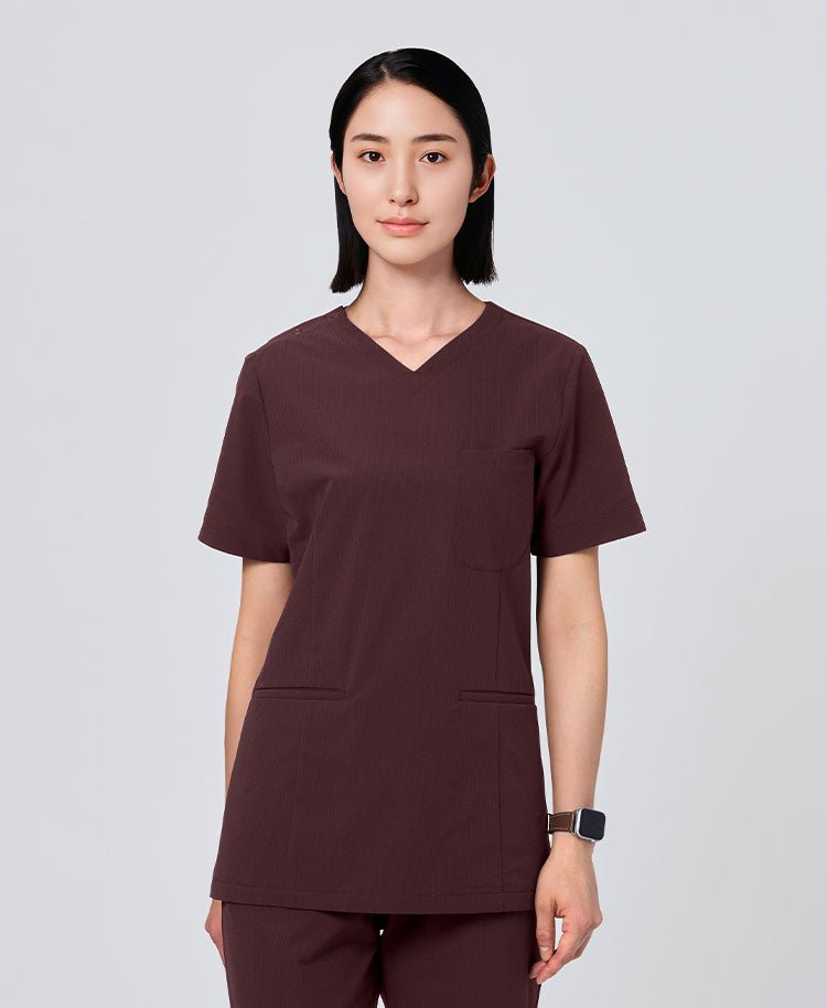 Womens:Scrub tops Seersucker